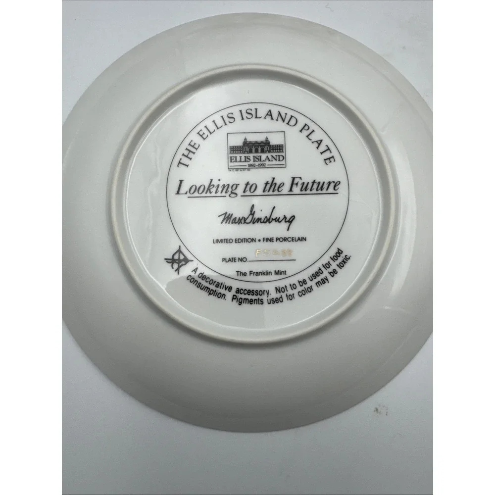 The Franklin Mint Collectors Plate :‎ The Ellis Island Lot Of 6 by Max Ginsburg